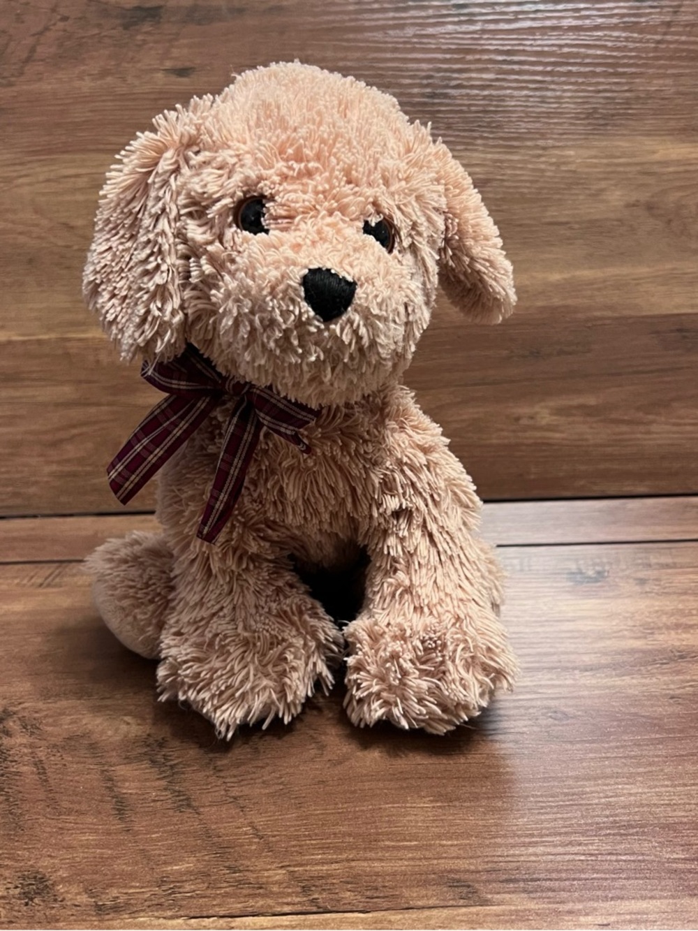 Ty Classic Dog Golden Retriever Goldwyn 12" Plush Stuffed Animal 2009 Plaid Bow